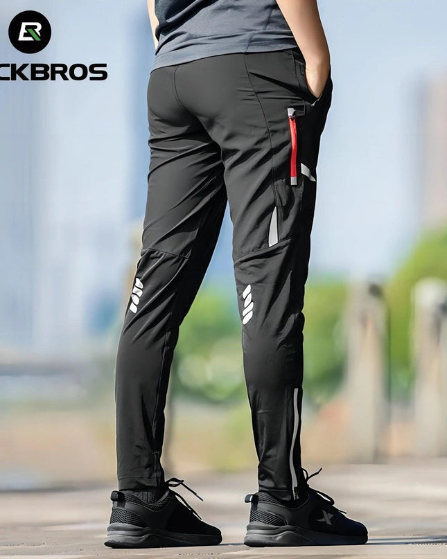 ROCKBROS Light Comfortable Cycling Pants Men Women Spring Summer Breathable Hight Elasticity Sports Pants Reflective Trousers