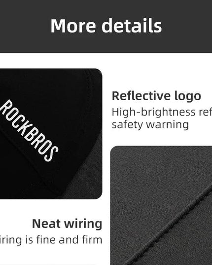 ROCKBROS Windproof Warm Winter Cycling Mask Nose Breathable Men's Black Neck Sport Scarves Sports Equipment for Running Cycling