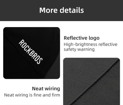 ROCKBROS Windproof Warm Winter Cycling Mask Nose Breathable Men's Black Neck Sport Scarves Sports Equipment for Running Cycling