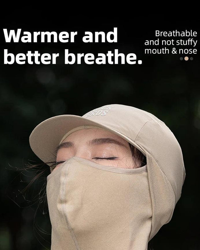 ROCKBROS Winter Cycling Mask and Hat 2 In 1 Fleece Thermal Keep Warm Ear Protection Outdoor Balaclava All Face Mask Men Women
