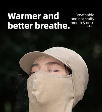 ROCKBROS Winter Cycling Mask and Hat 2 In 1 Fleece Thermal Keep Warm Ear Protection Outdoor Balaclava All Face Mask Men Women