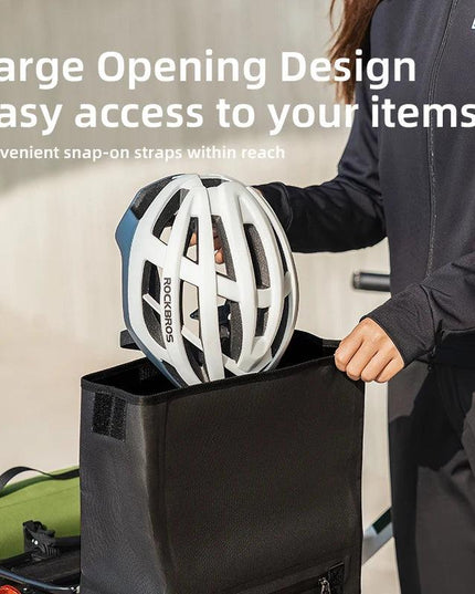 ROCKBROS 15L Multifunctional Saddle Bag Waterproof Cycling MTB Bike Rack Bag Travel Bag 3D support Big Capacity Bicycle Rear Bag