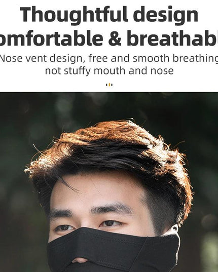 ROCKBROS Windproof Warm Winter Cycling Mask Nose Breathable Men's Black Neck Sport Scarves Sports Equipment for Running Cycling