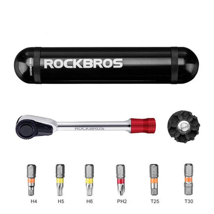 ROCKBROS Cycling Multifunctional Bike Bicycle Repair Tool Kits Torque Wrench Bike Screwdriver MTB Road Bike Tool Sets Equipment