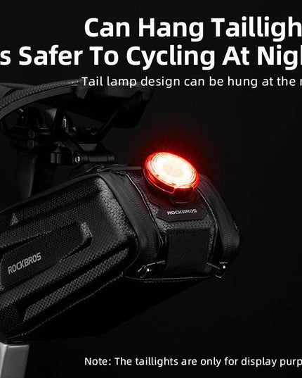 ROCKBROS1.7L Bicycle Bag Waterproof Rear Large Capatity Quick Release Seatpost Shockproof Double Zipper Rear Bag Accessories