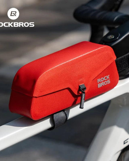 ROCKBROS Bicycle Tube Bag Magnetic Bike Front Bag Waterproof Portable Front Frame Pack Cycling Storage For MTB Road Bike