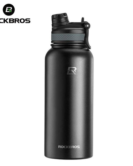 ROCKBROS 1L Thermal Water Bottle Sports Water Bottle Non Slip 304 Stainless Steel Cold And Hot Thermo Cup Cycling Hiking Equip
