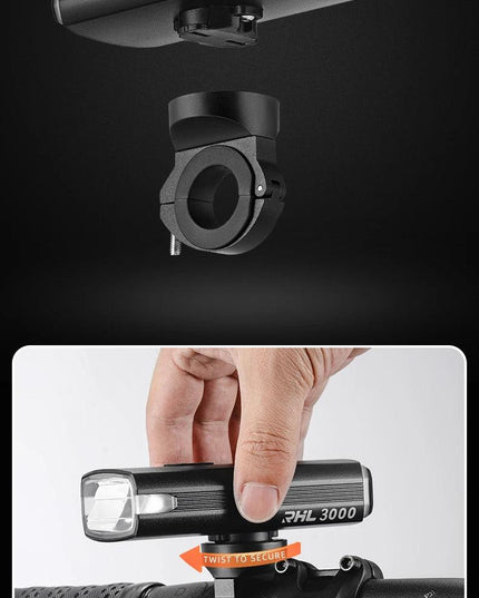 ROCKBROS 3000LM Bike Light Type-C Charging Front Lamp 10000mAh Bicycle Light IPX6 Aluminum Alloy Headlight Bike Accessories