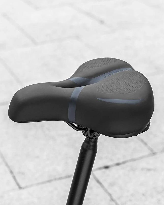 ROCKBROS Bicycle Saddle Breathable Shock Seats PU Leather Surface Cushion Rounded Hollow Cycling Seat Comfort MTB Bike Saddles