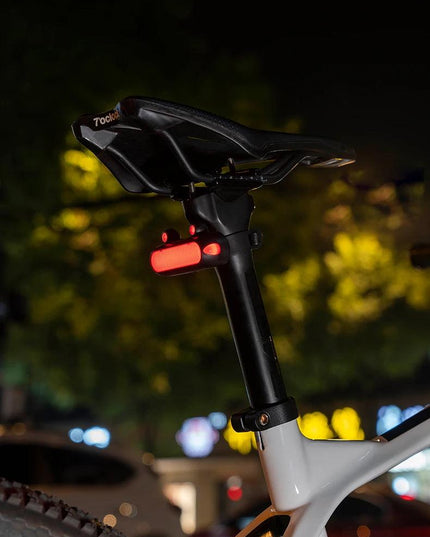ROCKBROS Bike Rear Light IPX6 Bike Taillight LED Type-C Charging 5Modes Safety Warning Cycling Smart Taillight Rear Bicycle Lamp
