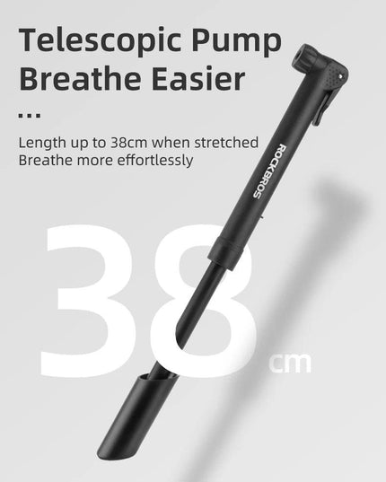ROCKBROS Bike Pump 80PSI Schrader Presta Valve Bicyle Pump MTB Road Mini Portable Air Inflator nylon Cycling Pump Accessories