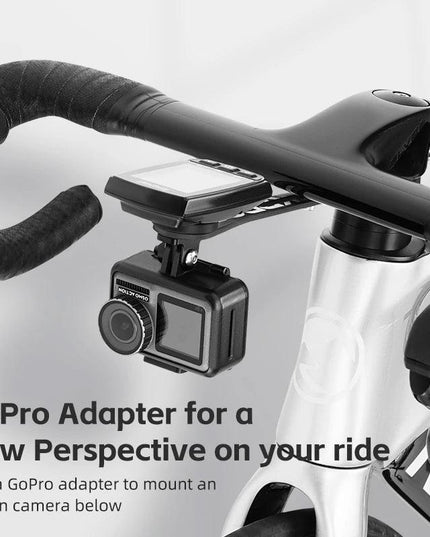 ROCKBROS Bike Computer Holder Carbon fiber For Garmin Bryton GoPro Camera Light Stand Cycling Computer Mount Extension Bracket