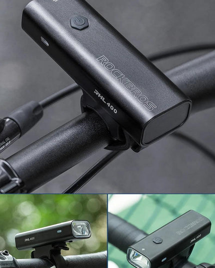 ROCKBROS Bike Light Rainproof Type-C Charging LED 2000mAh MTB Front Lamp Headlight Aluminum Ultralight Flashlight Bicycle Light