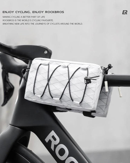 ROCKBROS Bike Bag Top Tube Bag Floating Installation Method Cycling Saddlebags Bicycle Pannier Bag Large Capacity Equipment