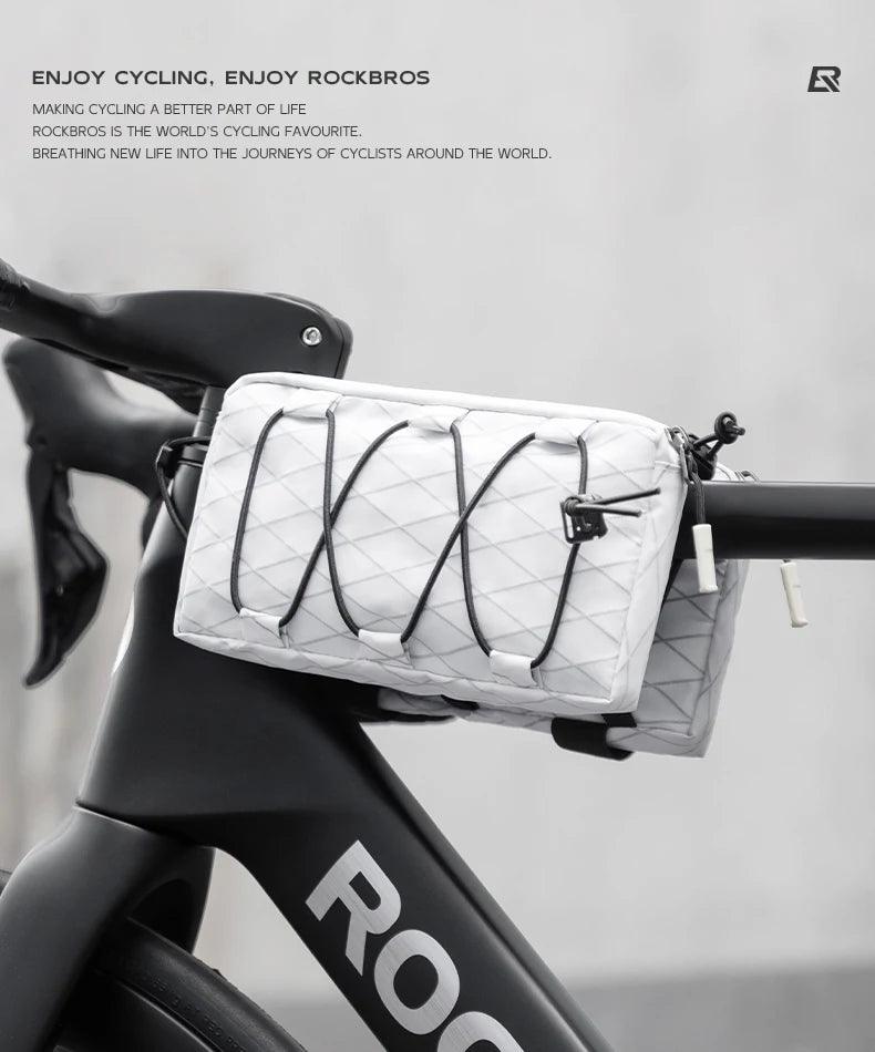 ROCKBROS Bike Bag Top Tube Bag Floating Installation Method Cycling Saddlebags Bicycle Pannier Bag Large Capacity Equipment