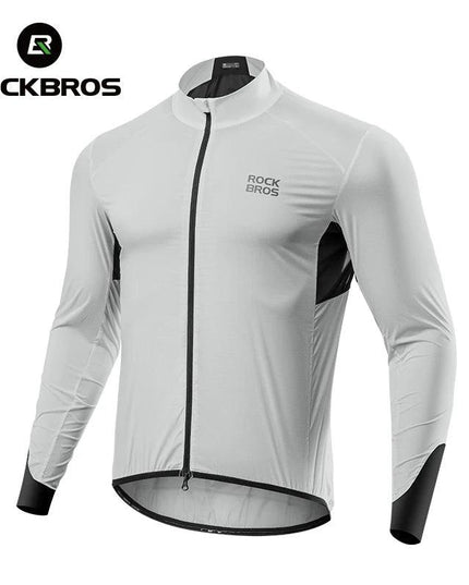ROCKBROS Lightweight Cycling Jackets Windproof Bike Windbreaker Reflective Breathable Running Jacket Men's Coat With YKK Zipper
