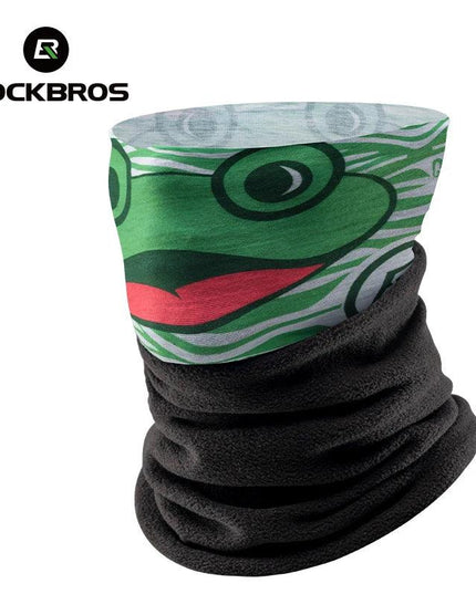 ROCKBROS Winter Warm Fleece Balaclava Cycling Headgear Bib Snowboard Hiking Neck Scarf Outdoor Windproof Thickened Mask Bib