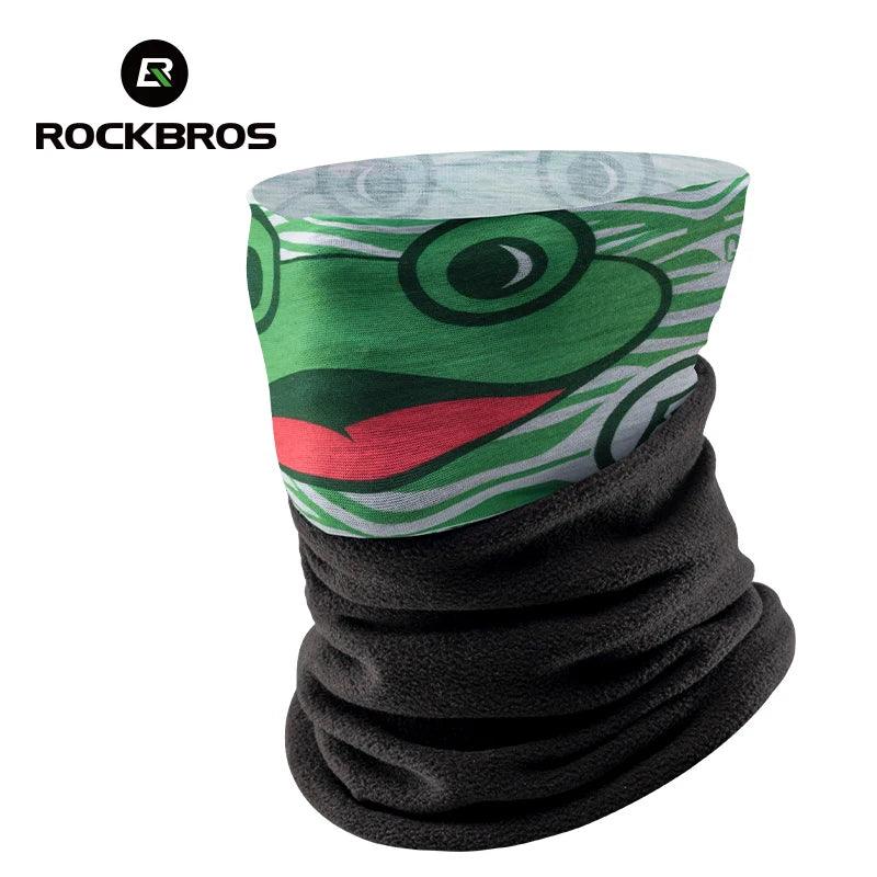 ROCKBROS Winter Warm Fleece Balaclava Cycling Headgear Bib Snowboard Hiking Neck Scarf Outdoor Windproof Thickened Mask Bib