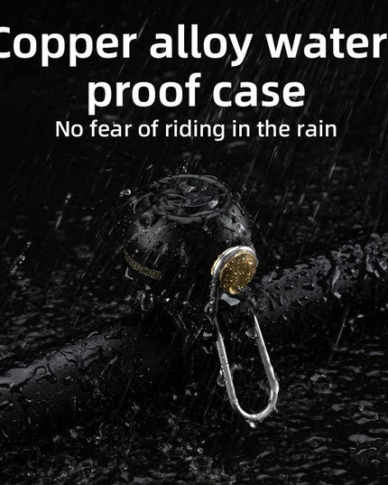 ROCKBROS Bicycle Bell Safety Warning Bike Bell Horn Handlebar Copper Alloy Non-slip Bicycle Alloy Ring Crisp Sound Cycling Alarm