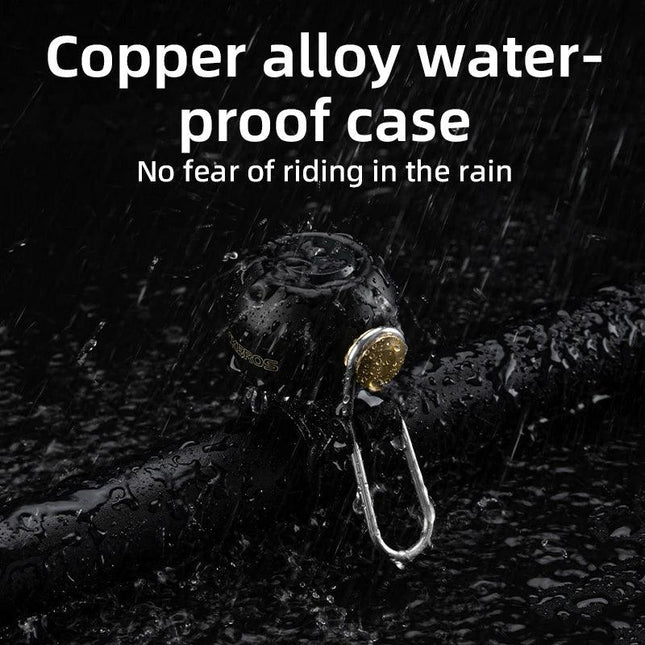 ROCKBROS Bicycle Bell Safety Warning Bike Bell Horn Handlebar Copper Alloy Non-slip Bicycle Alloy Ring Crisp Sound Cycling Alarm