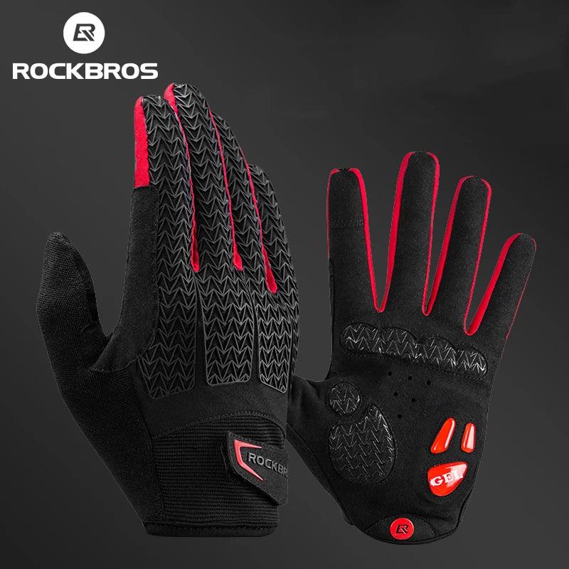 ROCKBROS Windproof Cycling Gloves Touch Screen Riding MTB Bike Bicycle Gloves Thermal Warm Motorcycle Winter Autumn Bike Gloves