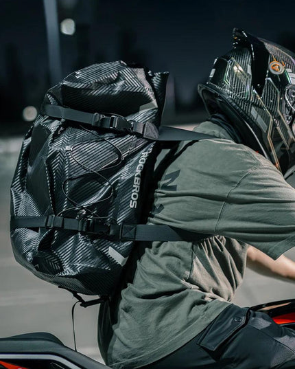 ROCKBROS Waterproof Motorcycle Pannier PVC 20L-60L Tail Bag Travel  Rear Seat Luggage Bag Multiple Carry Motorcycle AccessorIes