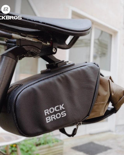 ROCKBROS Cycling Tail Bag Detachable Seat Pack Bag Large Capacity Waterproof Portable Riding Adjustable Bike Bag 0.8L-1.3L