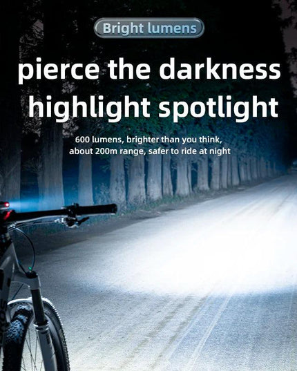 ROCKBROS Bike Light Type-C Charging Front Lamp Headlight Ultralight Flashlight Bicycle Light 200/400/600/800/1000/1500/3000LM