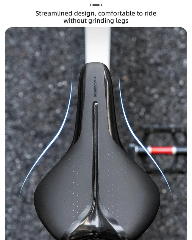 ROCKBROS Ultralight Bicycle Saddle Hollow Breathable Shock-Absorption Nylon MTB Road Bicycle Saddle Chrome Molybdenum Steel Seat