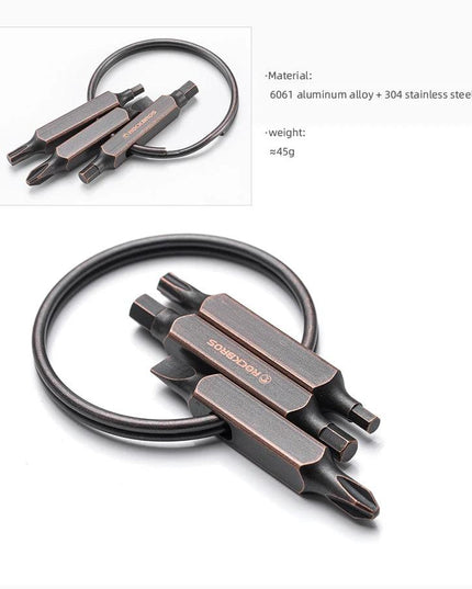 ROCKBROS ROAD TO SKY Keyring Tools Bicycle Multifunction Repairing  Aluminum Alloy Tool Portable Stainless Steel Bike Accessory