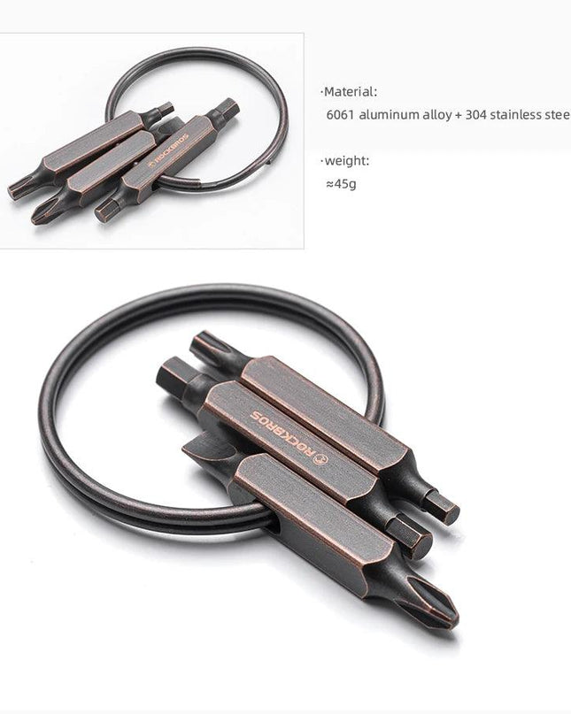 ROCKBROS ROAD TO SKY Keyring Tools Bicycle Multifunction Repairing  Aluminum Alloy Tool Portable Stainless Steel Bike Accessory