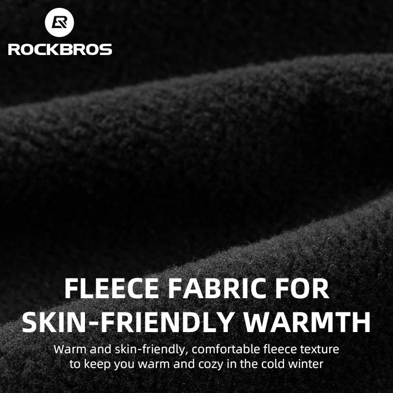 ROCKBROS Winter Warm Cycling Vest Thermal Fleece Windproof Cycling Jacket Winter Outdoor Sports Warm Vest for Men Women Running