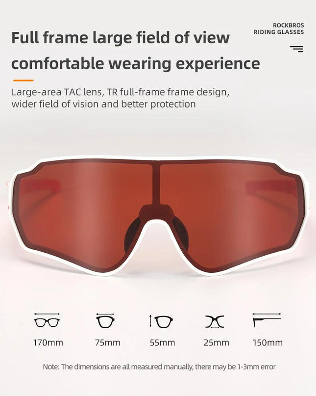 ROCKBROS Bike Photochromic Glasses Sports Sunglasses Men Women UV400 Anti-ultraviolet Goggles Cycling Fishing Outdoor Eyewear