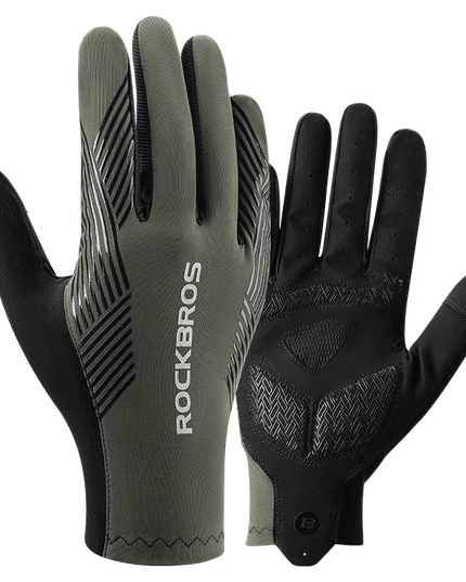 ROCKBROS Summer Cycling Gloves Breathable MTB Road Bike Non-slip Gloves Touch Screen Spring Full Finger Motorcycle Riding Gloves
