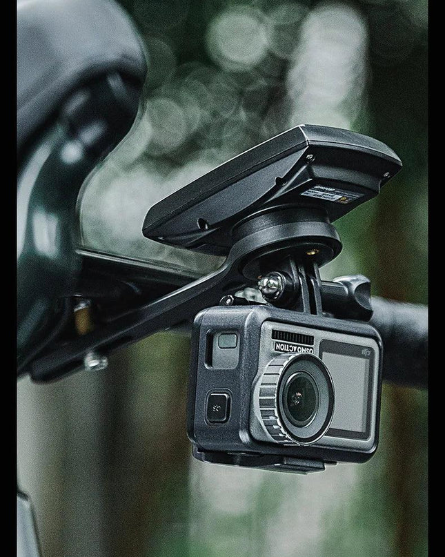ROCKBROS Nylon Bicycle Speedometer Holder Integrated Handlebar Mount for Gopro Mount Bike Computer Stopwatch Light Mount