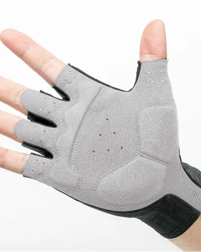 ROCKBROS Cycling Gloves Summer Bicycle Half Finger Gloves Shockproof Anti-Slip Fingerless Gloves Bike Breathable MTB Road Gloves
