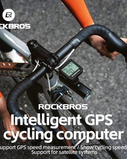 ROCKBROS Bike Computer GPS Speedometer Road Bike MTB Waterproof Automatic Digital Stopwatch Cycling Odometer Cycling Computer