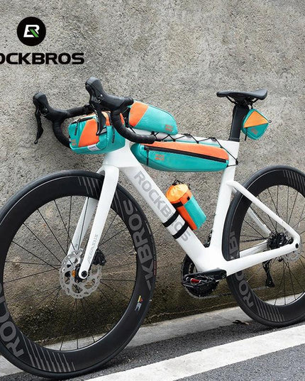 ROCKBROS Bicycle Bag Set Waterproof Combo Bag Front Bag Triangle Tube Bag Polyester Portable Bottle Bag Long-Distance Travel Bag