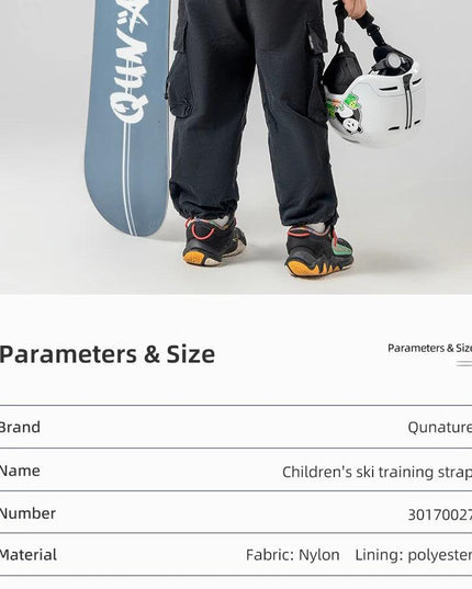 Qunature Ski Bag Children's Ski Training Strap Traction Protection Bag 7L Multi-Part Support Anti-Slip Anti-Falling Kid Ski Pack