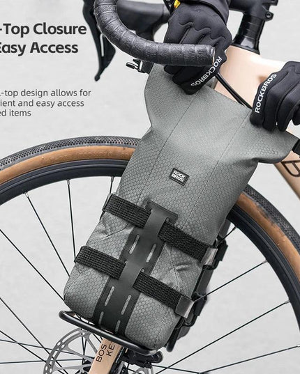 ROCKBROS Cycling Bag 2.7L Capacity Bicycle Front Fork Shelf Bag TPU Material Portable Pannier Bag Luggage Carrier Accessories