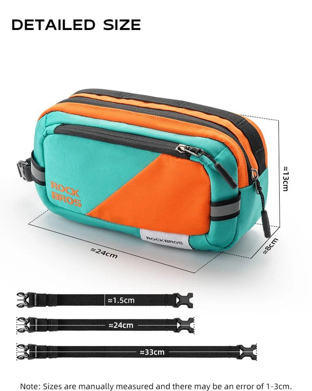 ROCKBROS Handlebar Bag  Bike Bag Portable Pannier Multi-purpose 2.5L Large Capacity Backpack Shoulder Messenger Crossbody Bags