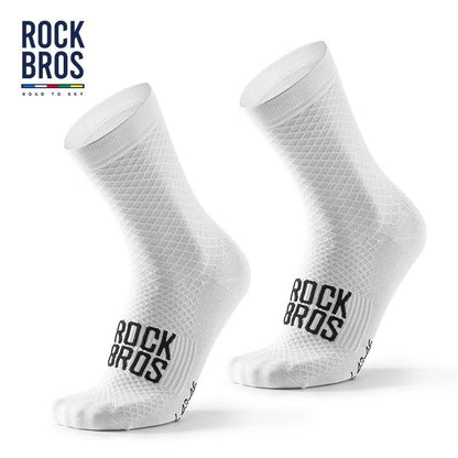 ROCKBROS ROAD TO SKY Professional Sport Socks Breathable Cycling Socks MTB Road Bike Socks High Elastic Shock Absorbing A pair