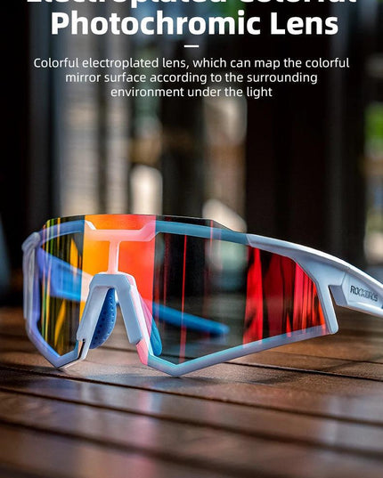 ROCKBROS Photochromic Cycling Glasses Polarized Adjustable Nose Support Myopia Frame Sports Sunglasses Men Women Eyewear Goggle