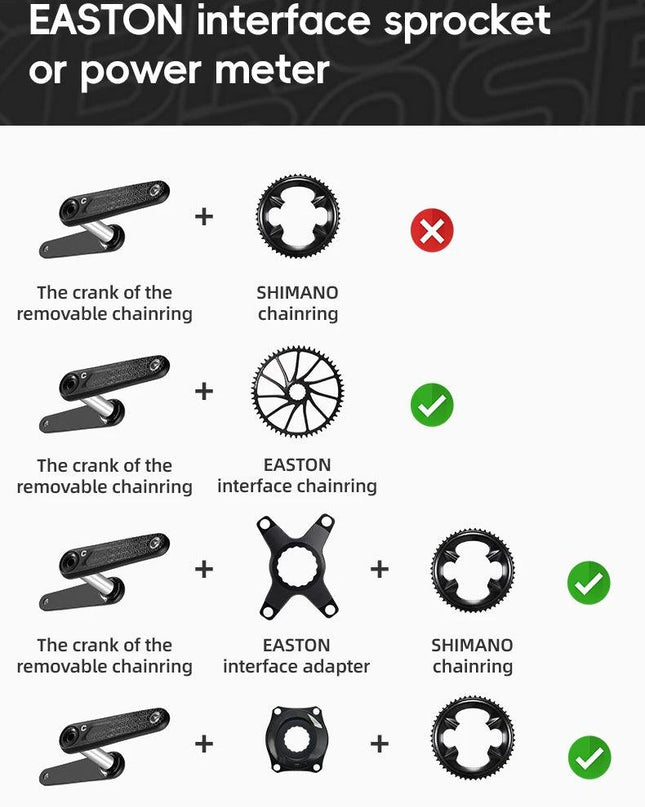 ROCKBROS Ultralight Carbon Fiber Bicycle Crank Chain wheel Spindle 162.5/165/167.5/170/172.5/175MM 52-36T  Transmission Systems