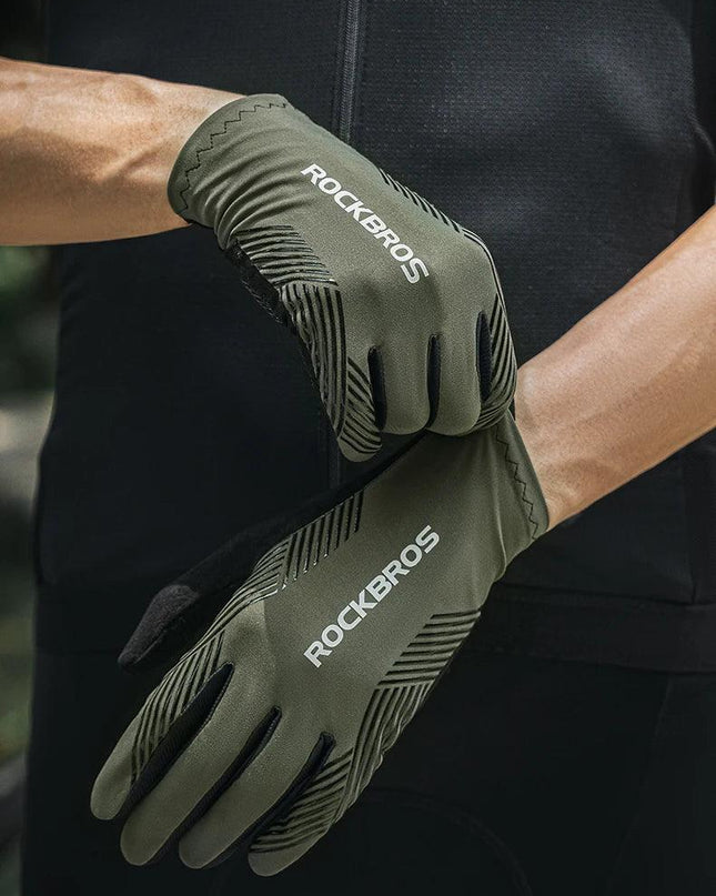 ROCKBROS Cycling Gloves Spring Summer Gloves Touch Screen Anti-slip Breathable MTB Road Bike Running Fitness Gym Motor Gloves