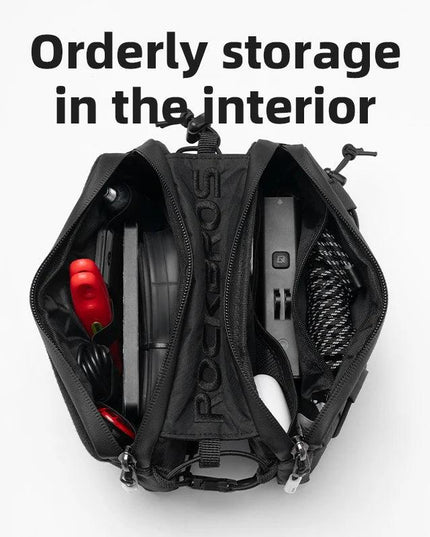 ROCKBROS Bike Bag Top Tube Bag Floating Installation Method Cycling Saddlebags Bicycle Pannier Bag Large Capacity Equipment