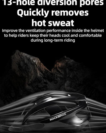 ROCKBROS Ultra-Light Cycling Helmet Taillight Magnetic Goggles Integrated Bicycle Helmet High Quality Protection Mtb Road