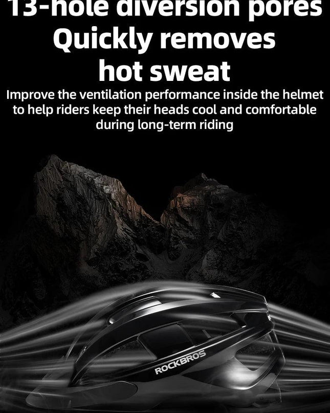 ROCKBROS Ultra-Light Cycling Helmet Taillight Magnetic Goggles Integrated Bicycle Helmet High Quality Protection Mtb Road
