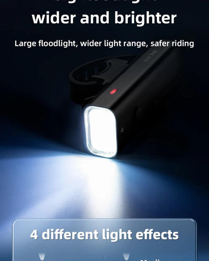 ROCKBROS Bike Light Rainproof Type-C Charging LED 2000mAh MTB Front Lamp Headlight Aluminum Ultralight Flashlight Bicycle Light