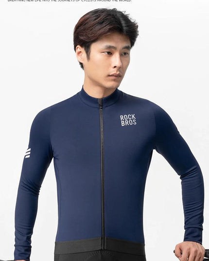 ROCKBROS Winter Cycling Jacket Fleece Warm Winter Thickened Long Sleeved Trousers Suit Cycling Outdoor Sportswear Ciclismo